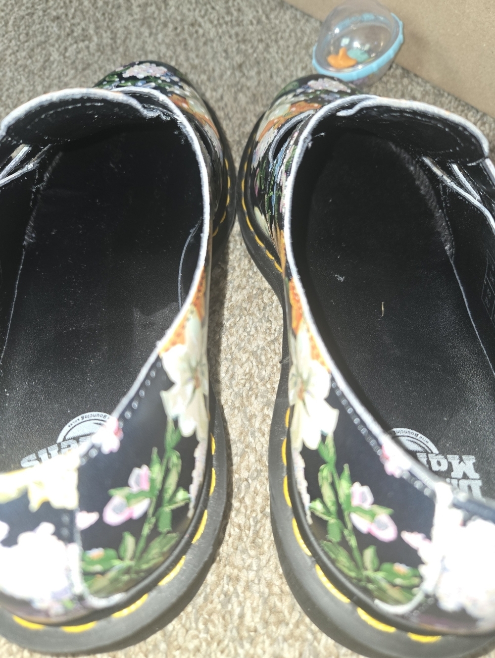 Dr. Martens Black Floral Mary Jane Loafers - Picture 7 of 9